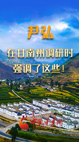 圖解|尹弘書記在甘南州調研時強調了這些！