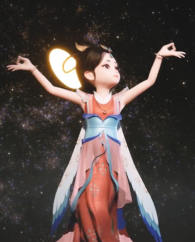 敦煌莫高窟官方虛擬形象“伽瑤”。