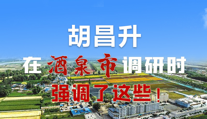 圖解|胡昌升在酒泉市調(diào)研時(shí)強(qiáng)調(diào)了這些!