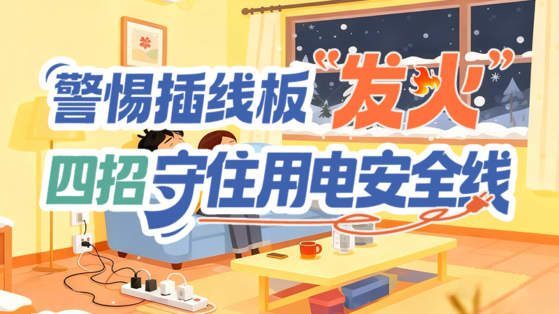 長圖|警惕插線板“發(fā)火”！四招守住用電安全線